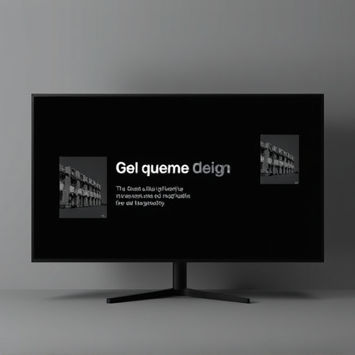 Modern presentation design interface showing clean layouts and typography on a dark screen